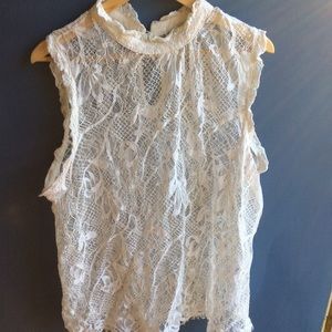 2x Ivory Lace Top